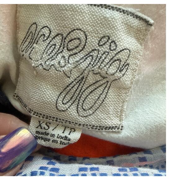 Ace & Jig Scoop Neck Mixed Media Buffalo Plaid Mini Dress Size XS - Picture 7 of 10